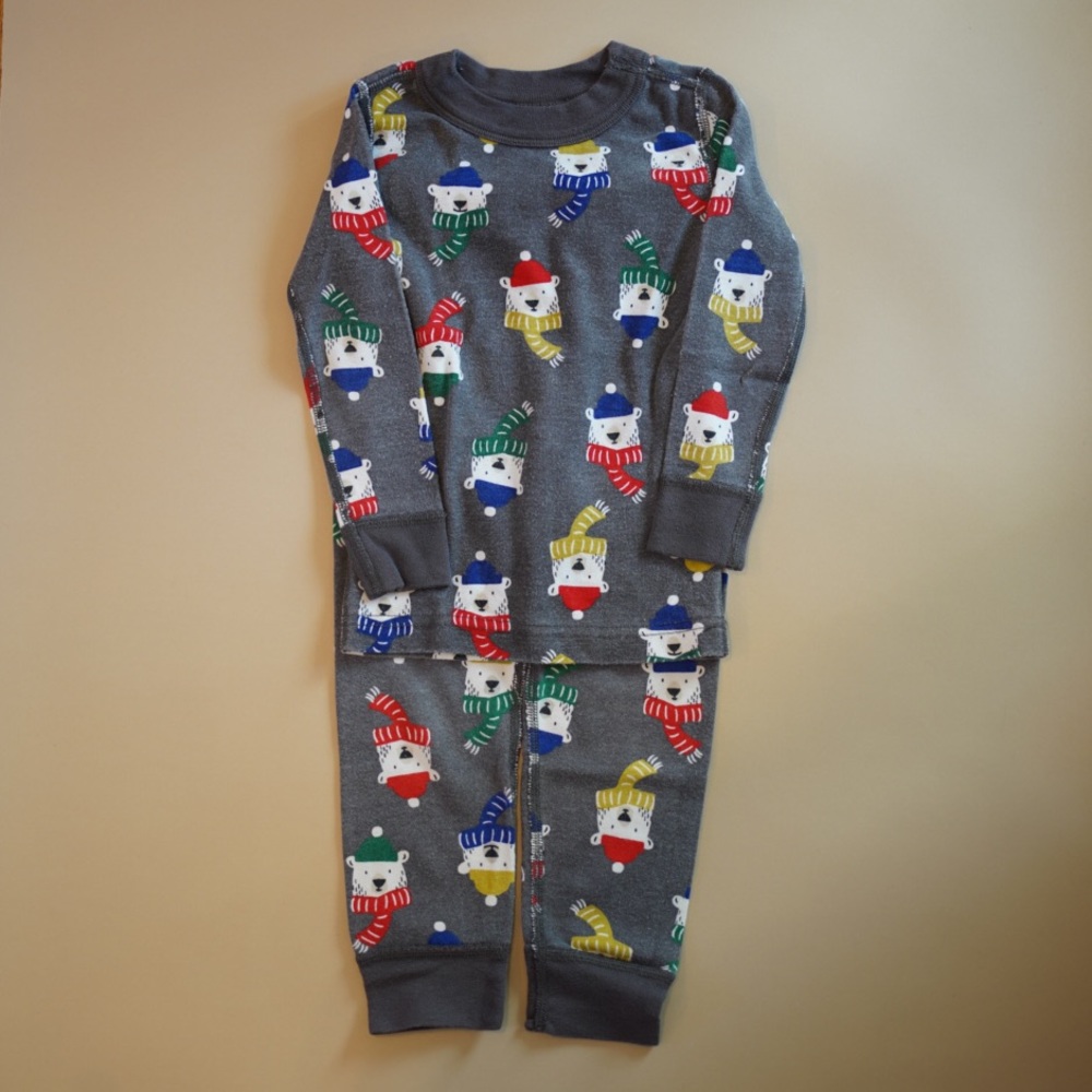 Hanna Andersson Holiday Bear Pajamas size 3T
